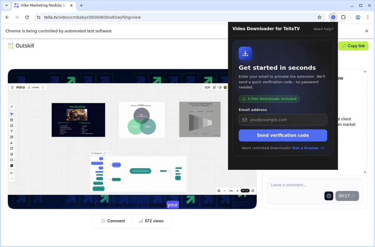 TellaTV Video Downloader browser extension screenshot 5